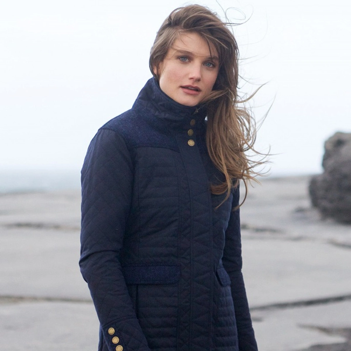 Jodie Waxed Coat in Heritage Navy, €343.56