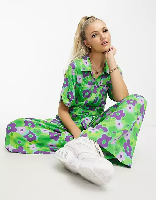 Native Youth via ASOS Floral Belted Boiler Suit, €53