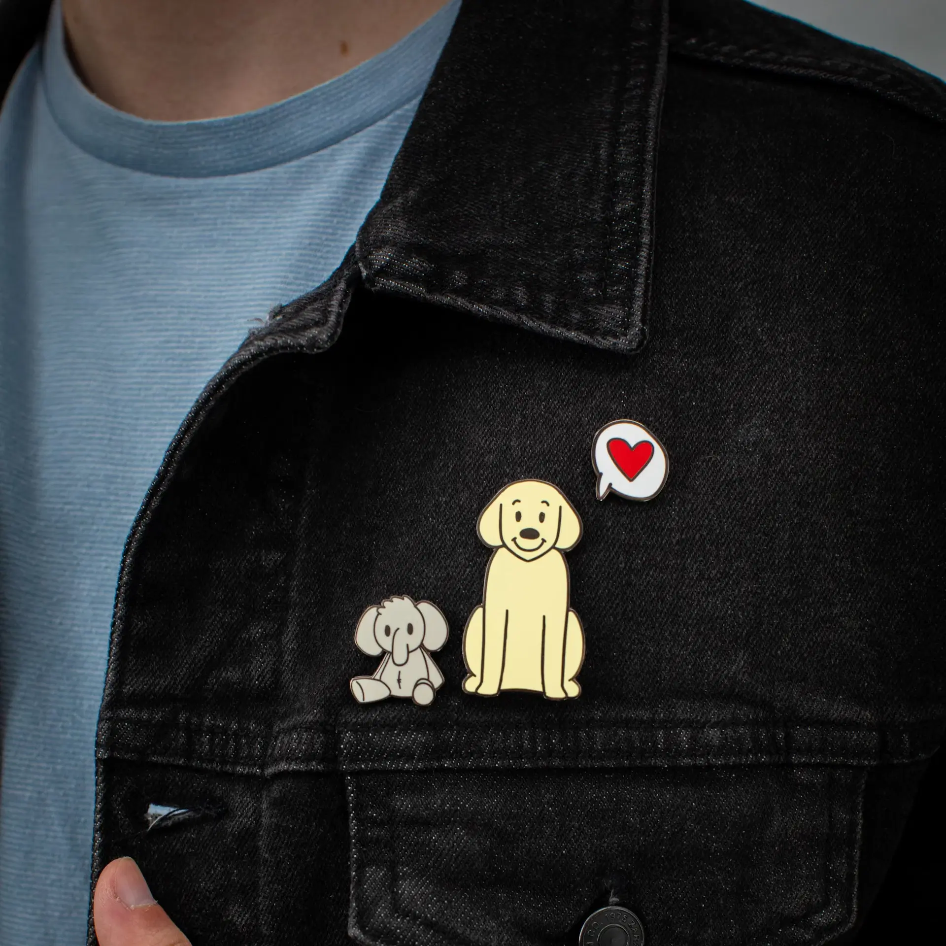 Thoughts of Dog 3 Pin Enamel Pin Set, €9.27