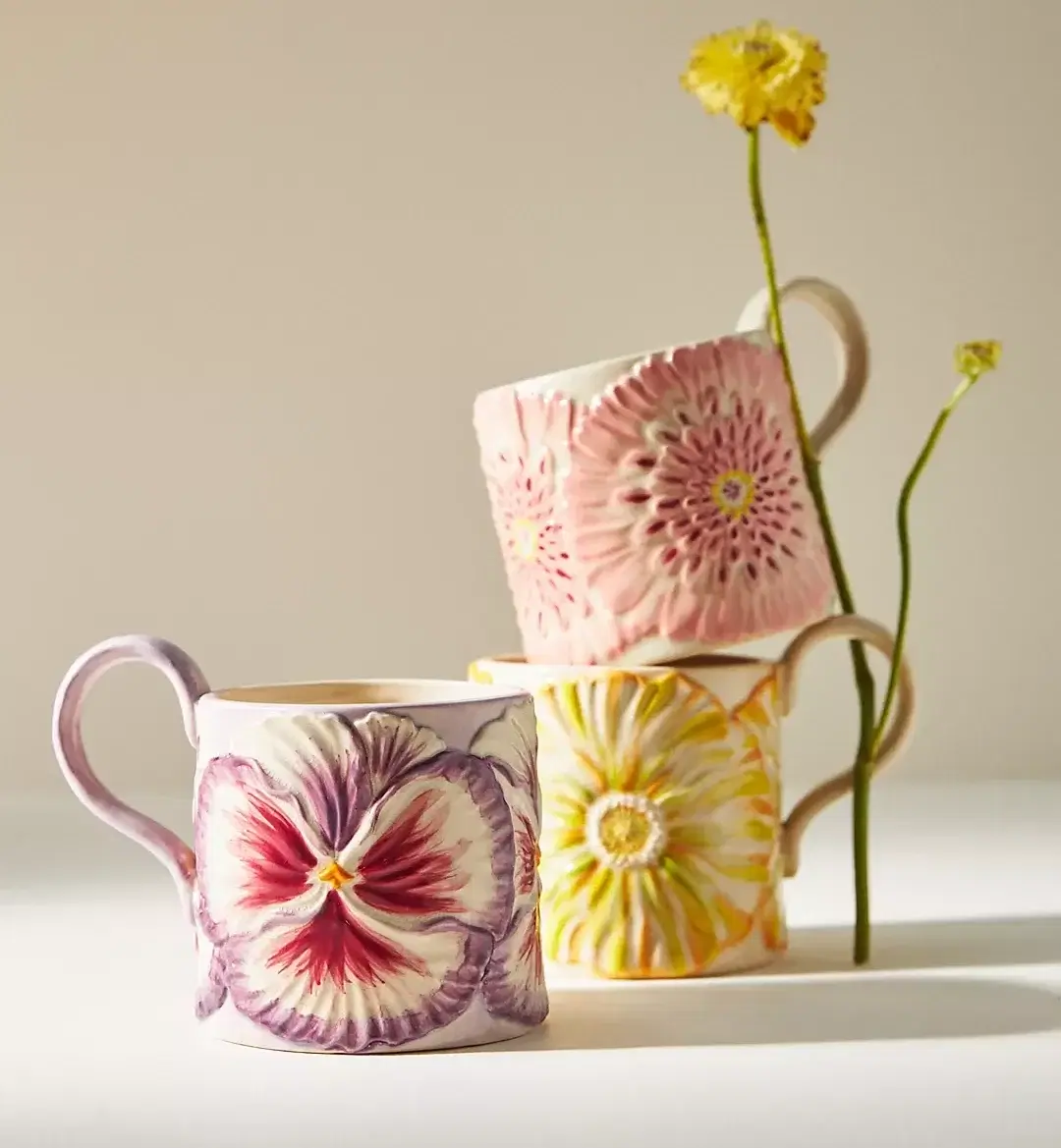 Anthropologie Lilypad Floral Mug, €15