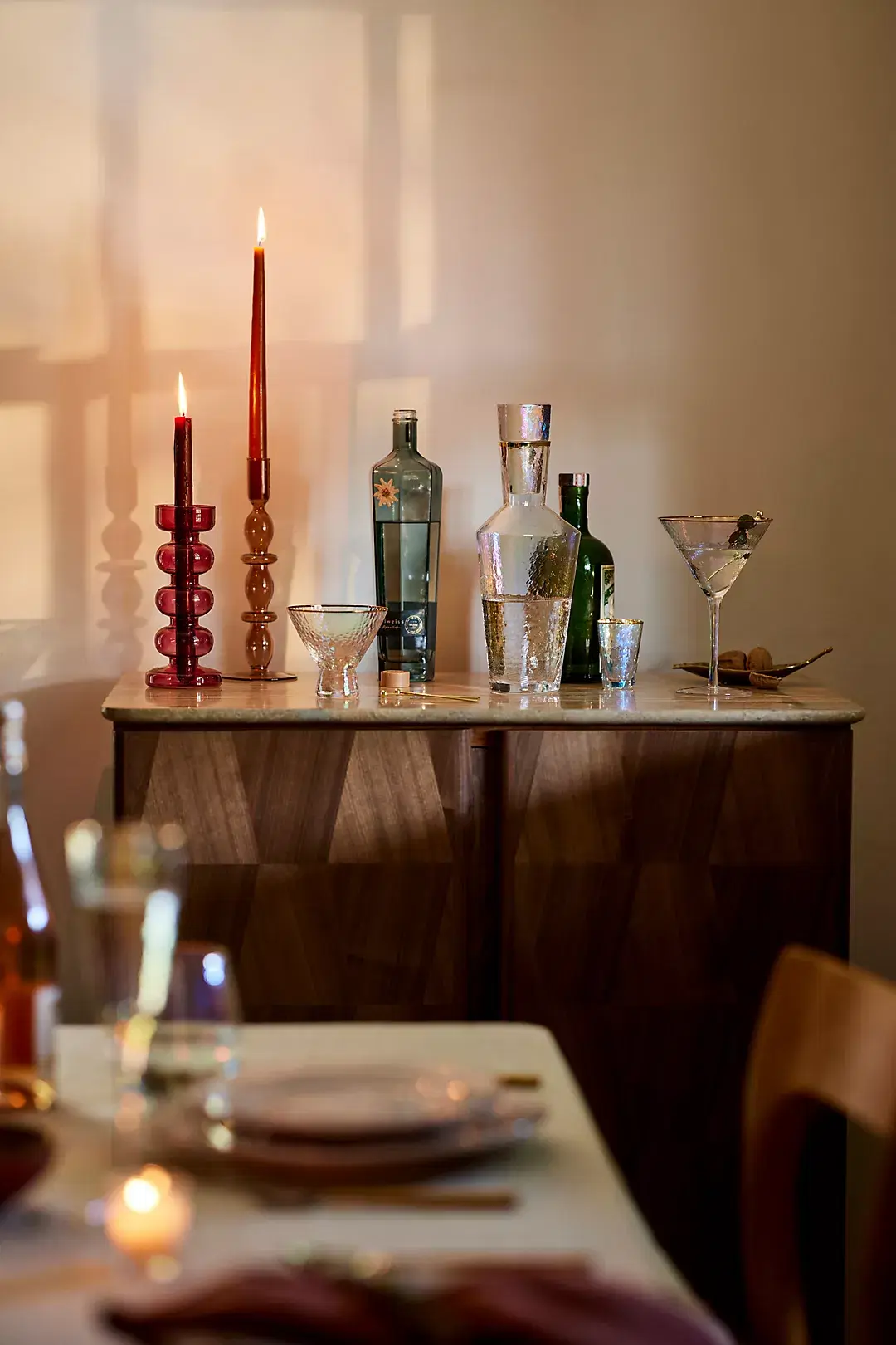 Anthropologie Zaza Lustered Martini Cocktail Glasses, Set of 4, €55