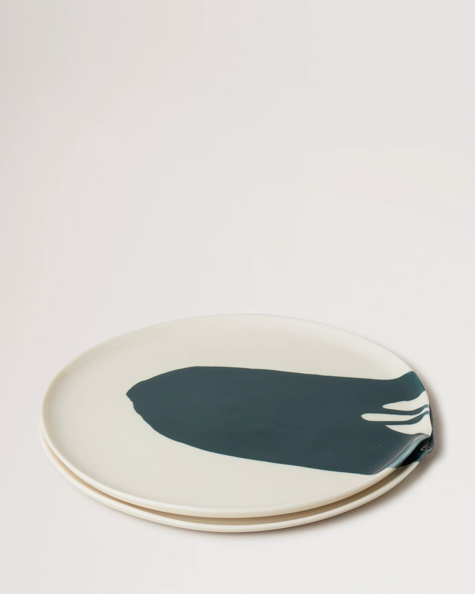 Dinner Plate Set Ecru & Mulberry Green Porcelain €300