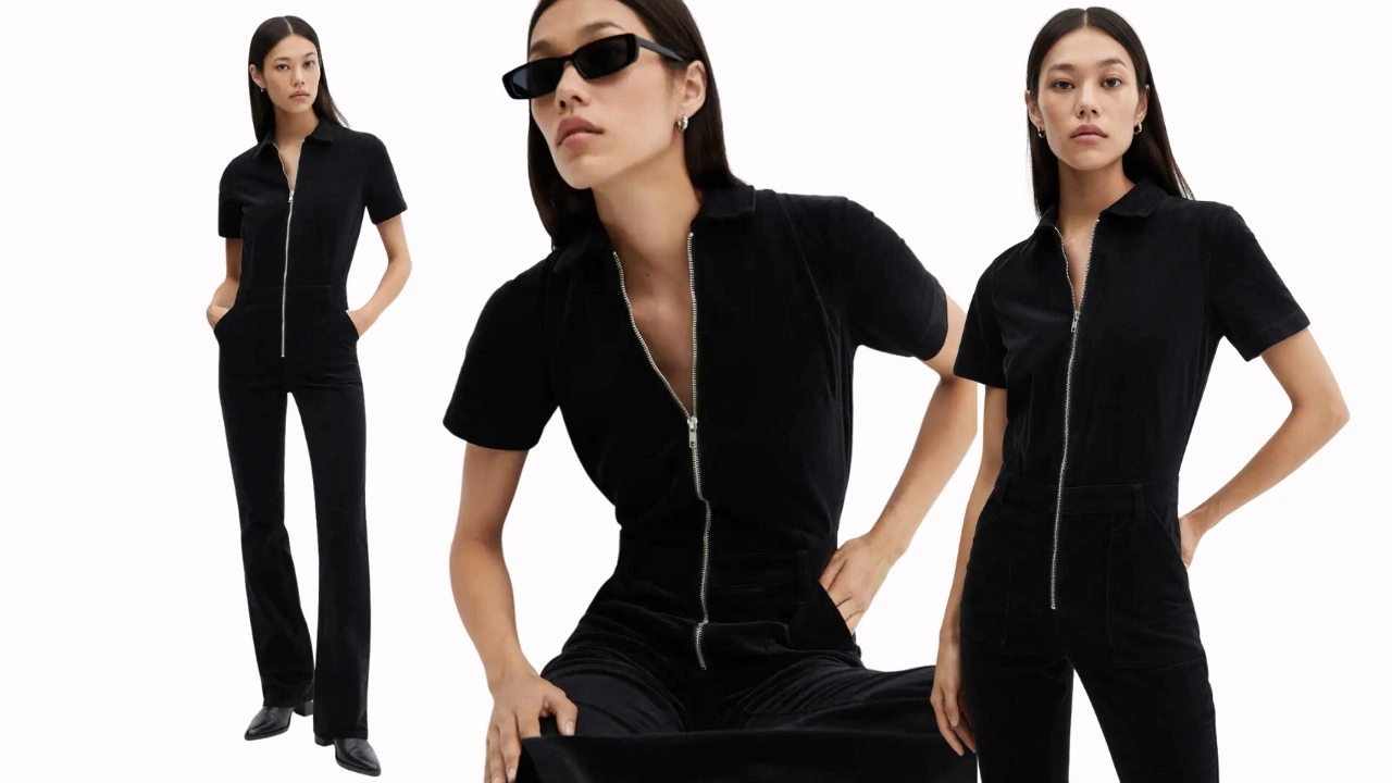 Mango Corduroy Jumpsuit with Zip,€59.99