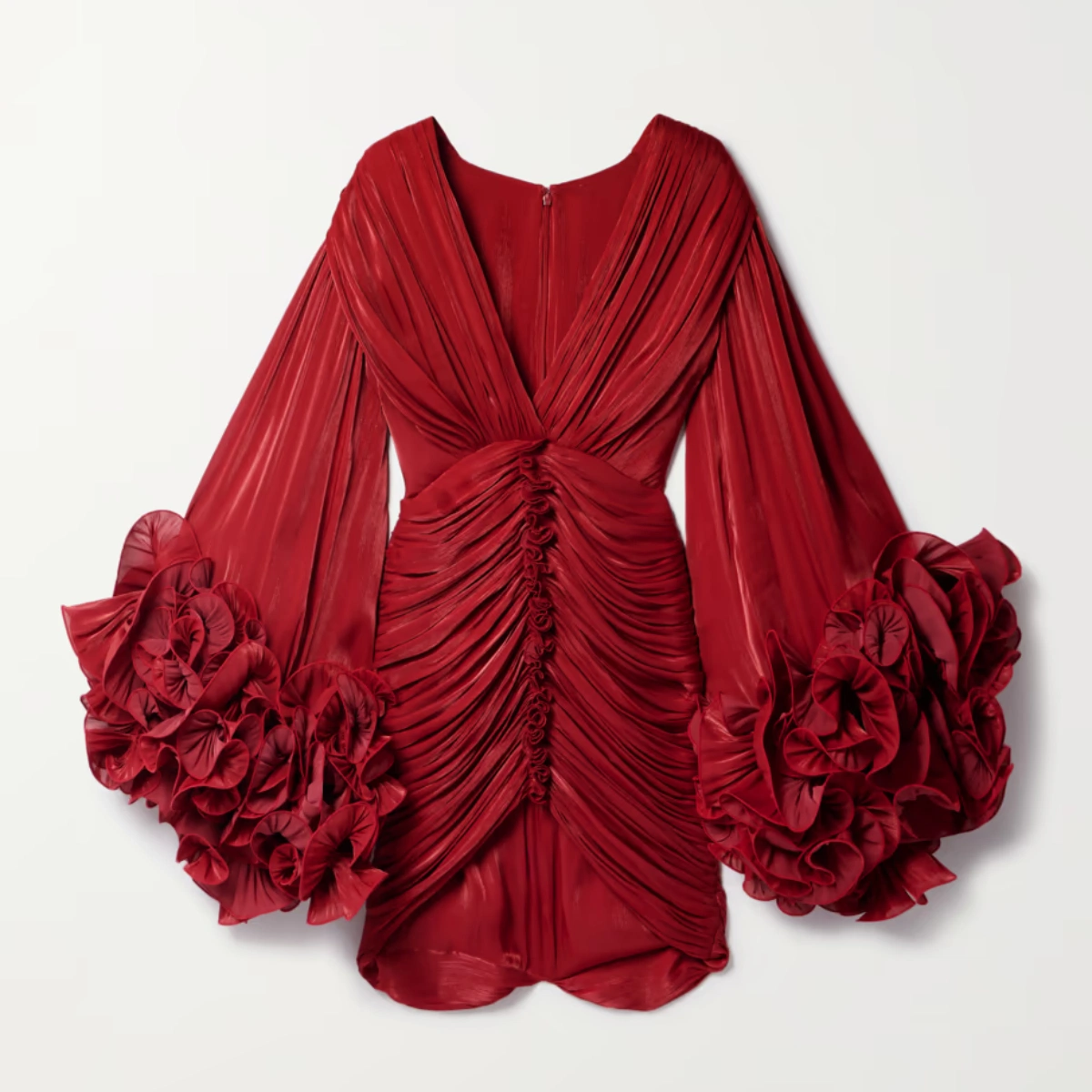 Net-a-Porter Costarellos Ruched Ruffled Metallic Georgette Mini Dress, €945