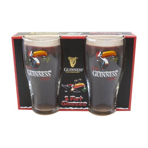 Guinness Toucan Christmas 2 Pack Pint Glasses, €15