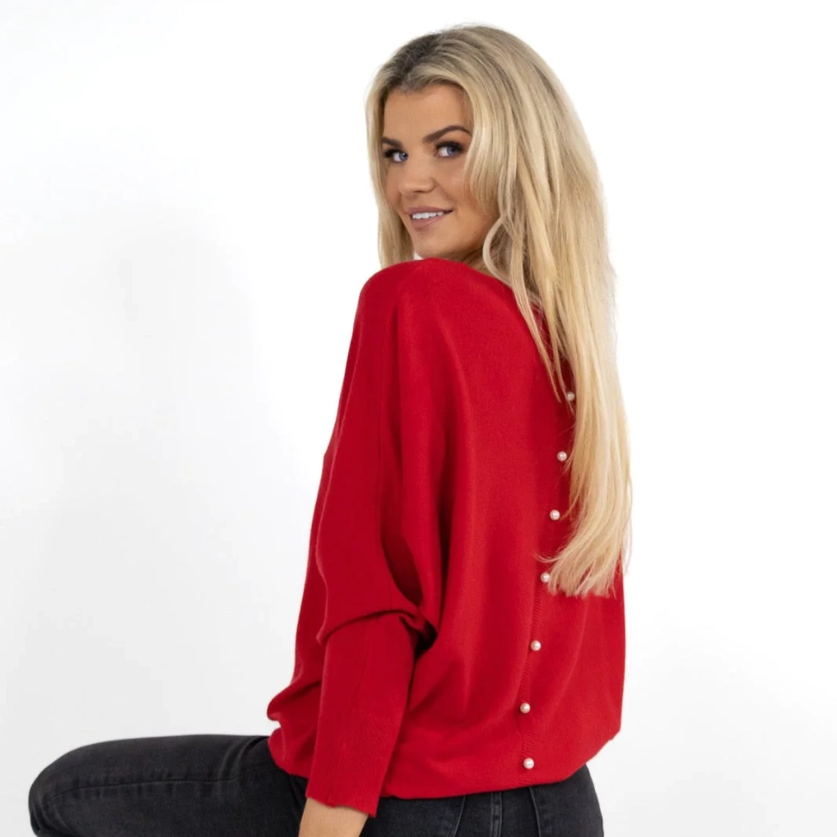 Elba Knit Jumper in Red, €59.99