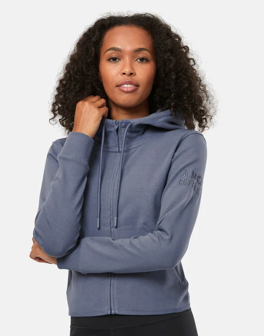 Gym + Coffee Chill Zip Crop Hoodie, €65