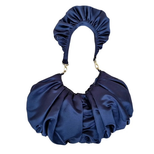 August Night Mini Ruche Hobo In Satin, €275