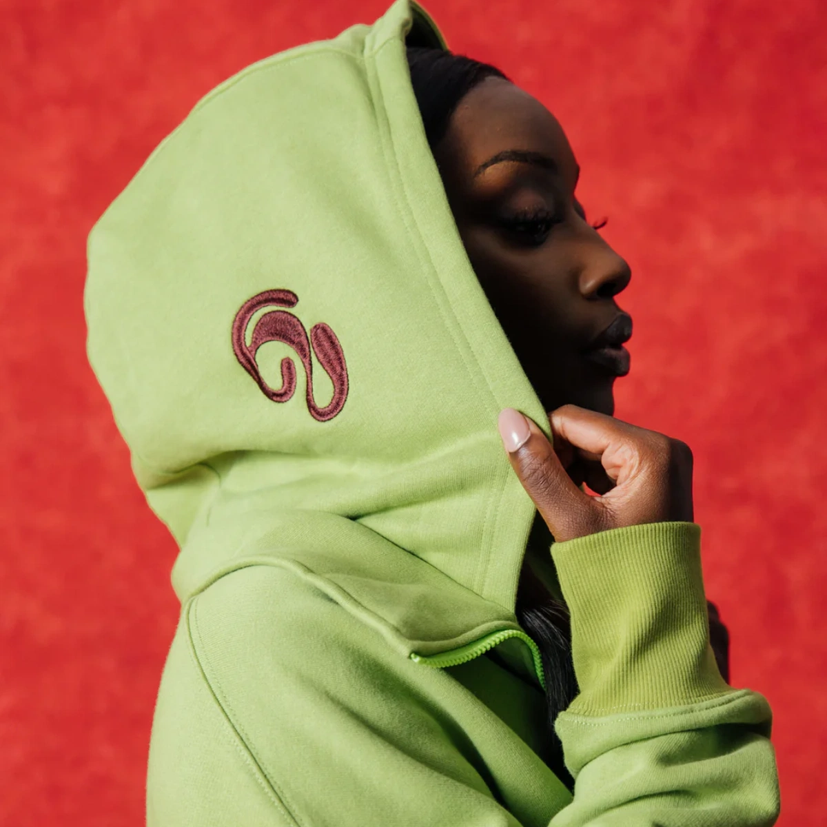 Kai Collective Kaia Logo Embroidered Cotton Half Zip Sweatshirt Hoodie, €186