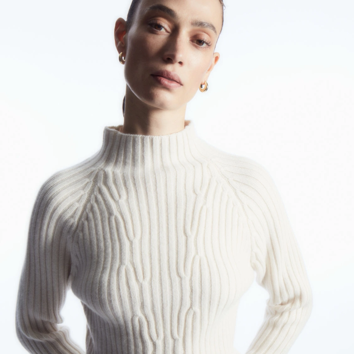 Ribbed Pure Cashmere Turtleneck Jumper, €195