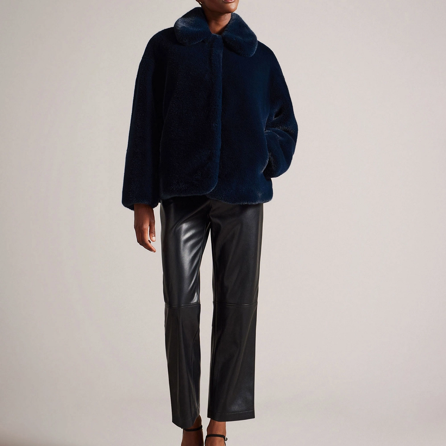 Ted Baker Liliam Faux Fur Hip Length Coat, €195