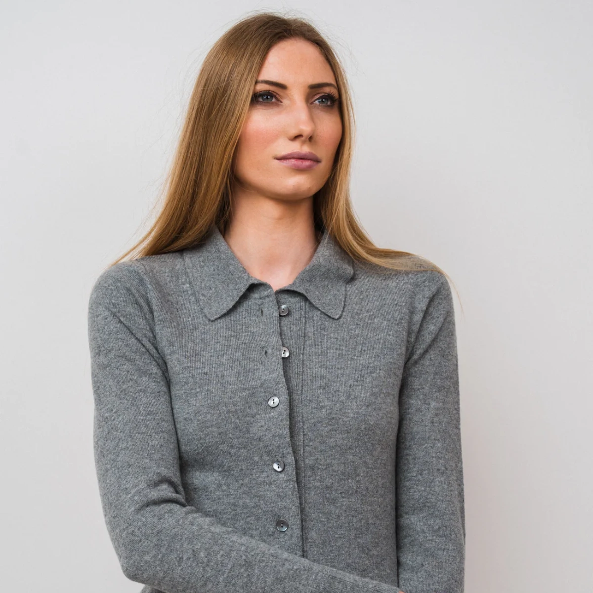 Kanoya Cashmere Cardigan with Collar, €490