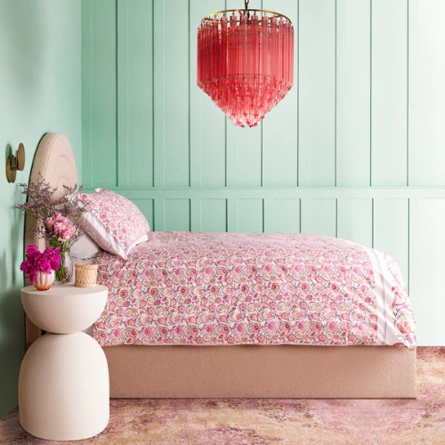 Pooky Francesco Chandelier in Pink Glass, £714.40