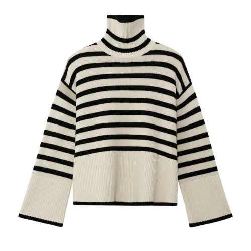 Signature Stripe Turtleneck in Light Sand, €460