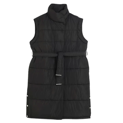 Black Belted Longline Gilet, €35