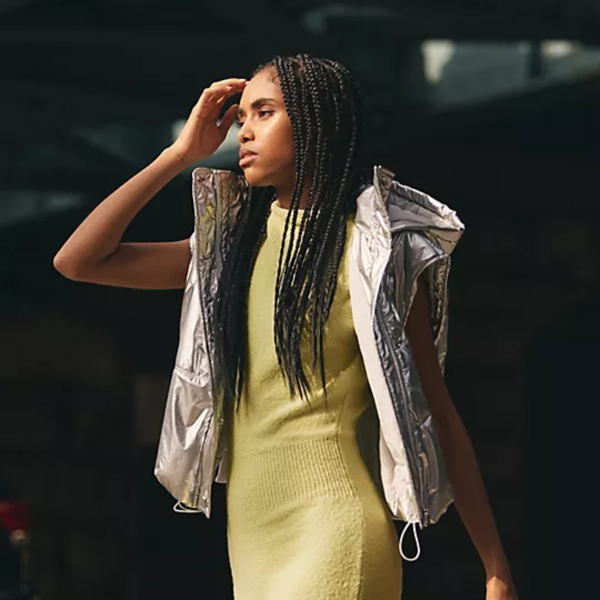 Metallic Puffer Vest, €90