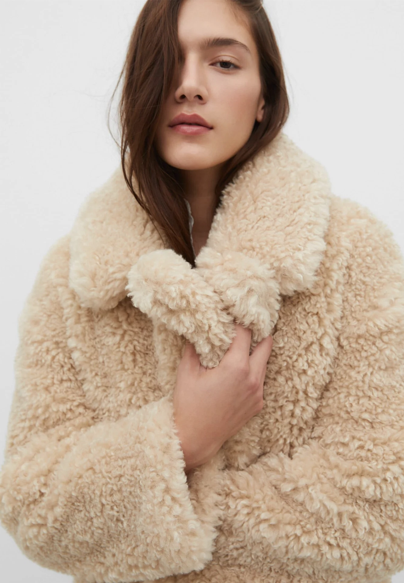 Stradivarius Faux Fur Coat, €49.99