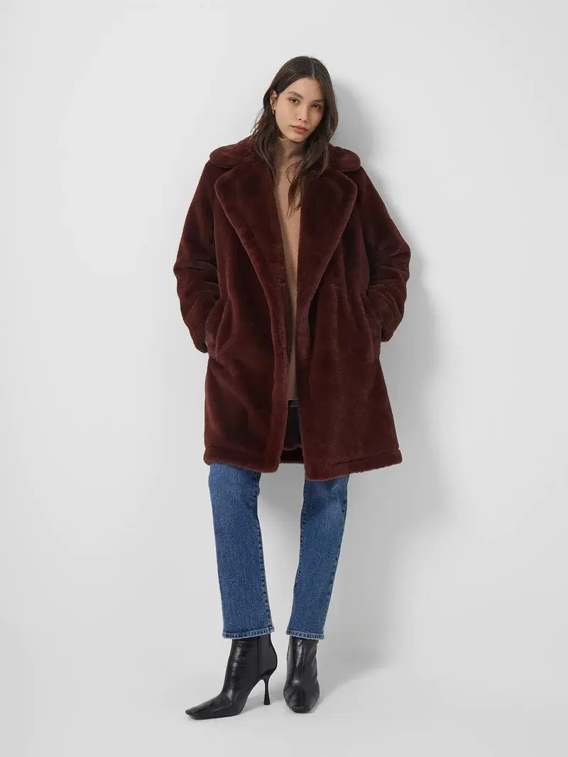 French Connection Buona Faux Fur Long Coat, €139
