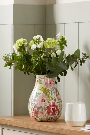 Next Pretty Floral Print Ceramic Flower Vase, €28