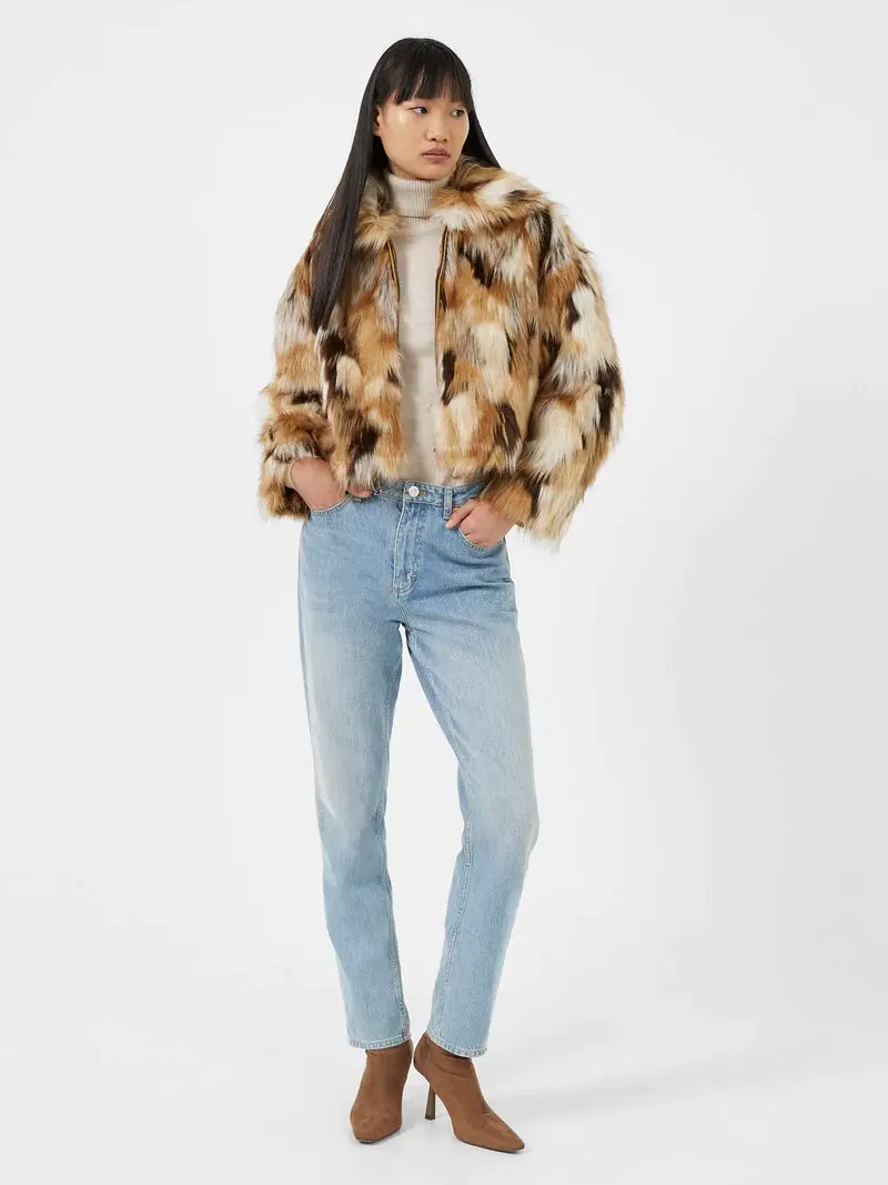 French Connection Haryka Faux Fur Zip-Up Jacket, €115