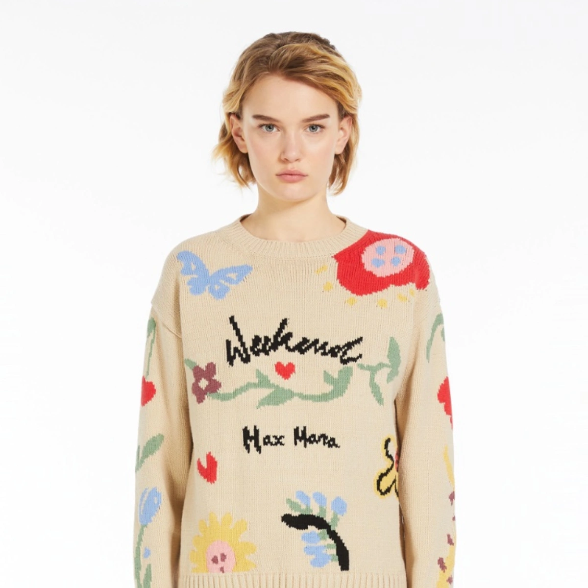 Weekend Max Mara Zingaro Logo Sweater, €255, Brown Thomas