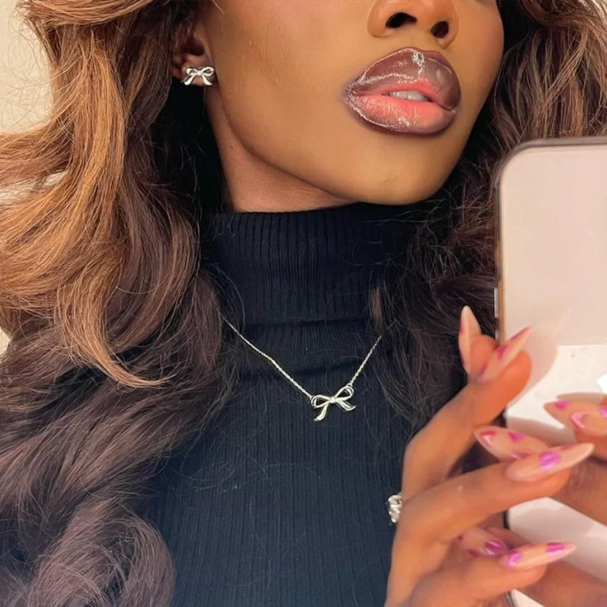 Silver Fine Chain Bow Necklace, €42.95, Croía Jewellery