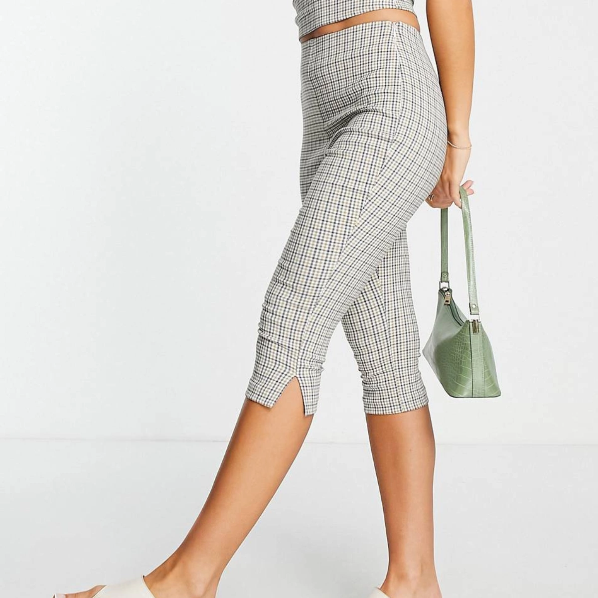 Topshop Co-Ord Capri Trouser in Multi Check, €29, ASOS