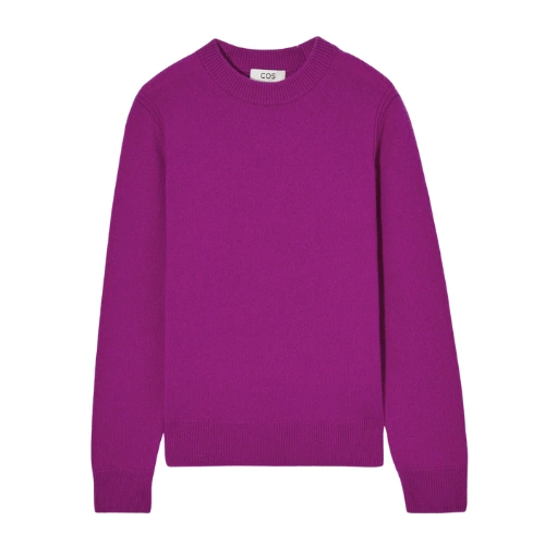 Pure Cashmere Jumper in Bright Pink, €105, COS