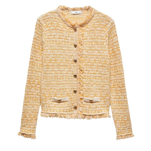 Pocket Tweed Cardigan, €59.99, Mango