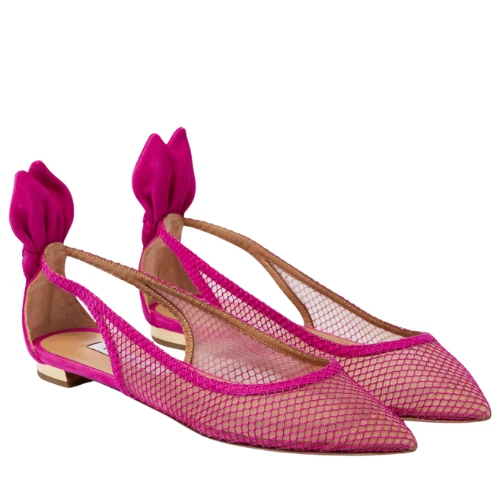 Aquazzura Bow Tie Mesh Ballet Flats, €375, My Theresa