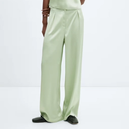 Flowy Satin Trousers, €39.99, Mango