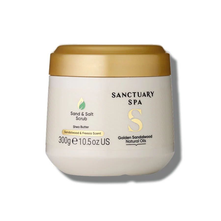 Sanctuary Spa Golden Sandalwood Natural Oils Sand & Salt Scrub