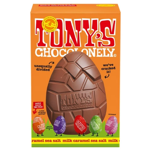 Tony's Chocolonely Sea Salt and Caramel Easter Egg, €15