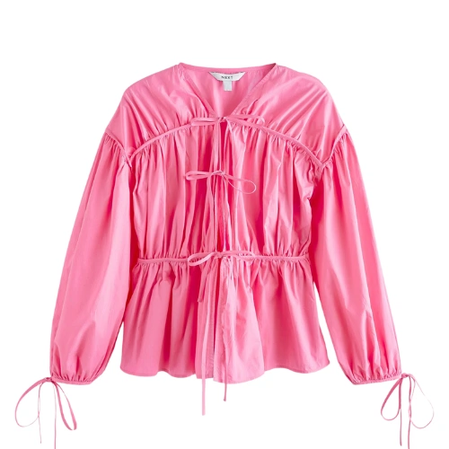 Poplin Layered Tie Blouse, €41.50, Next