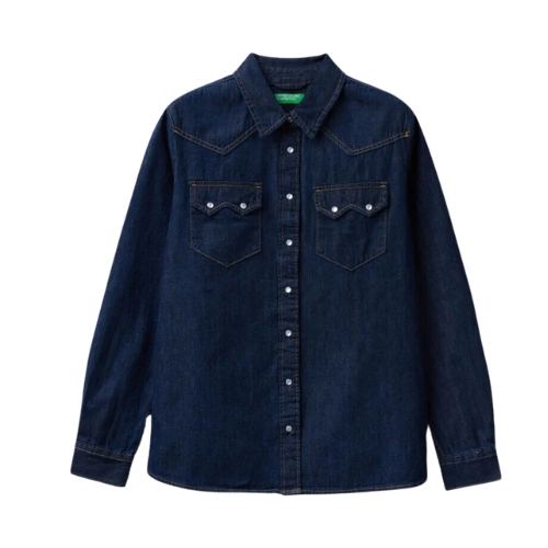 Western Denim Shirt €69.95, Benetton
