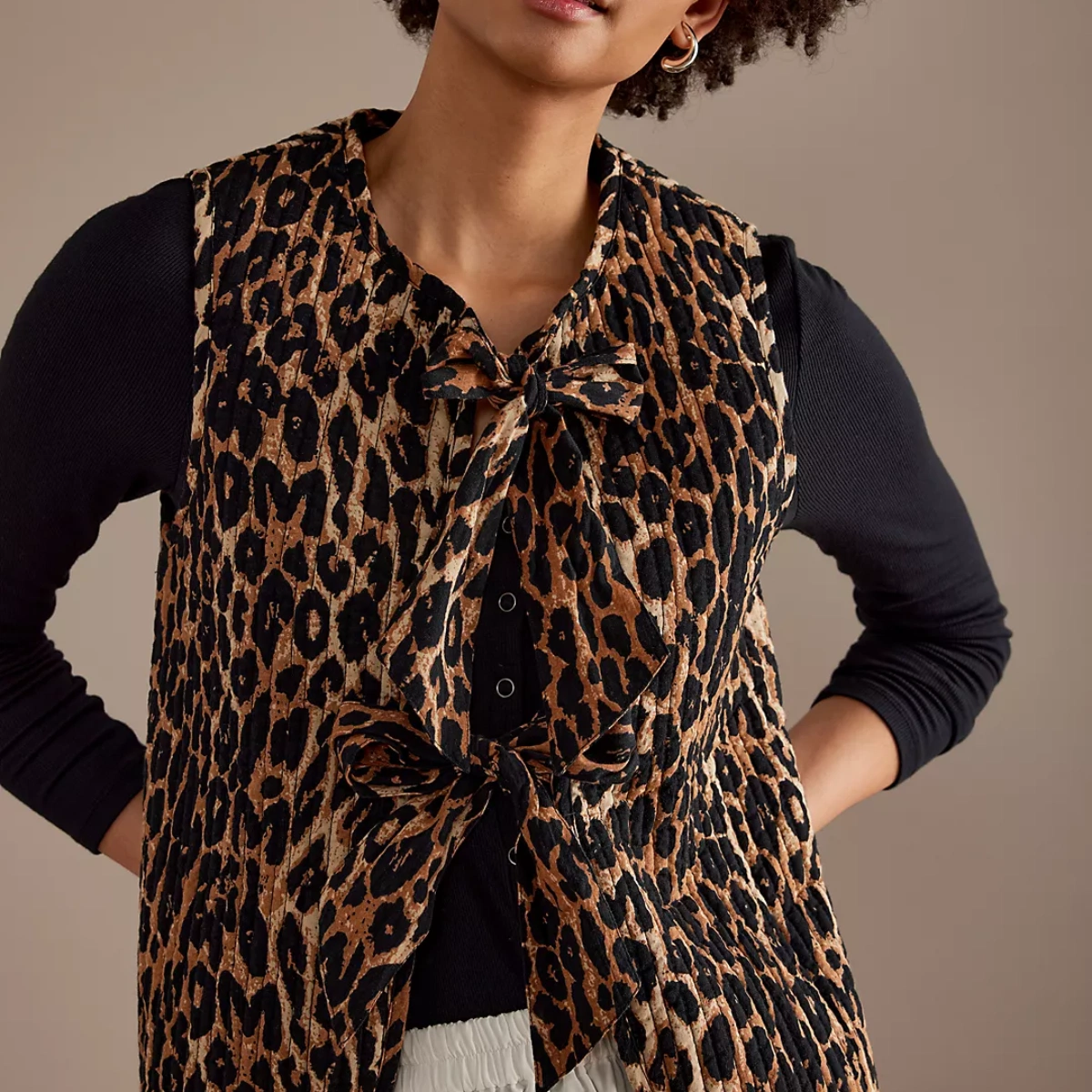 Damson Madder Tilly Quilted Tie-Front Gilet, €90, Anthropologie