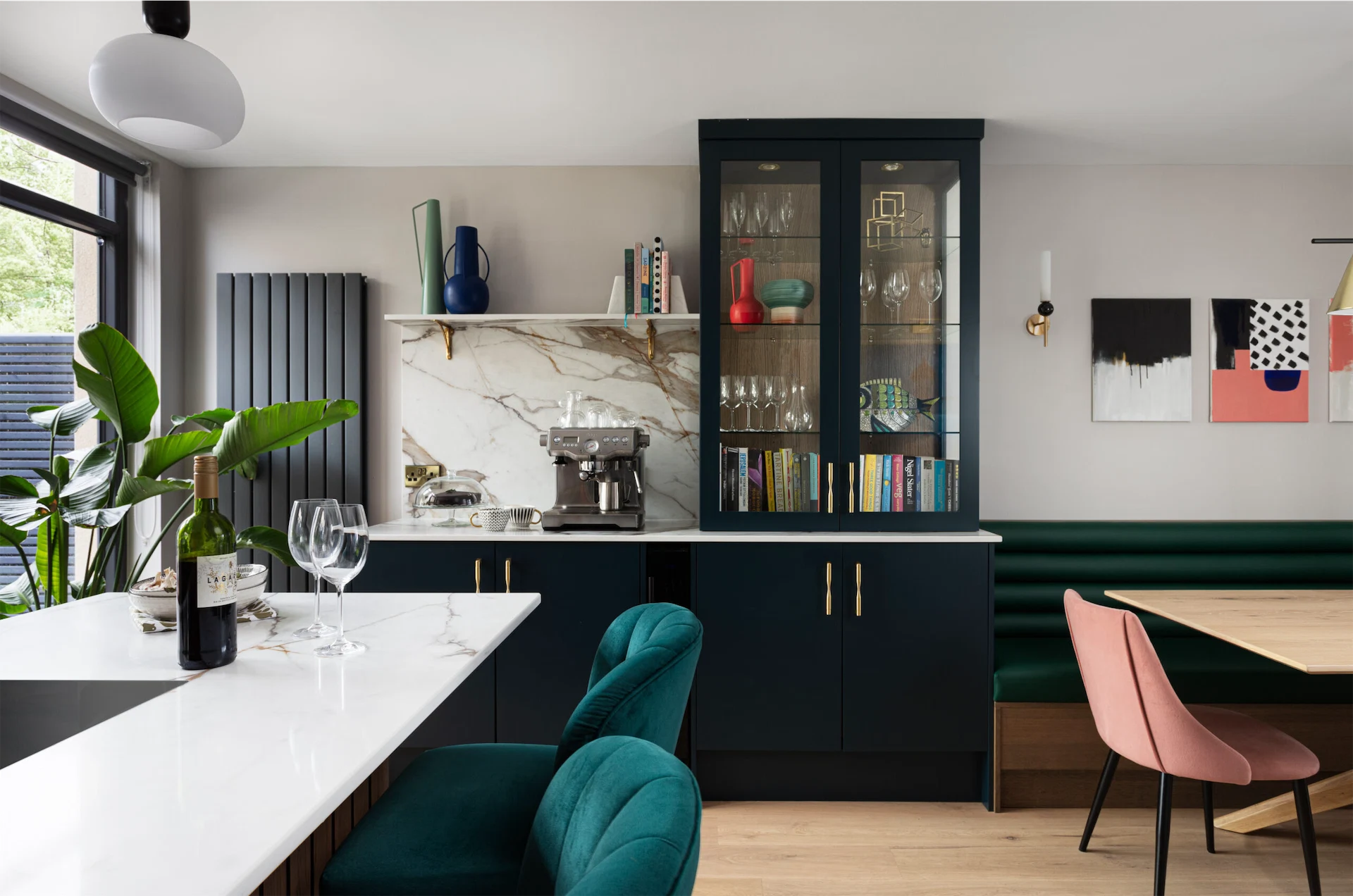 A seafront Skerries home has been given a luxe update with rich colours and hotel-inspired details