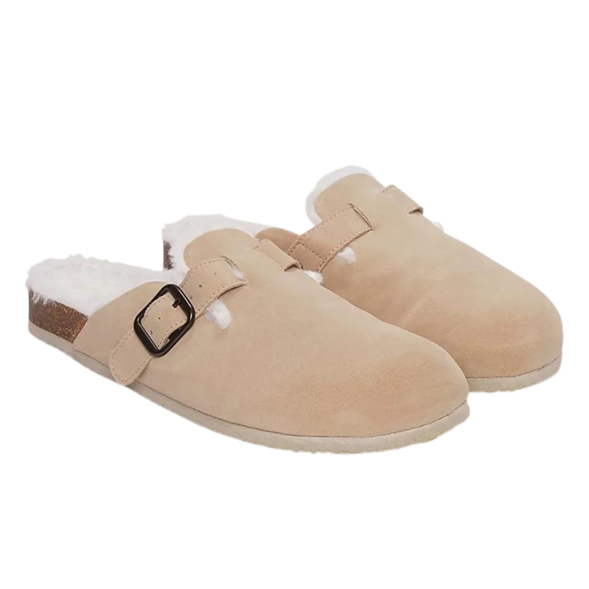 Suede Corkbed Mule Slippers, €72