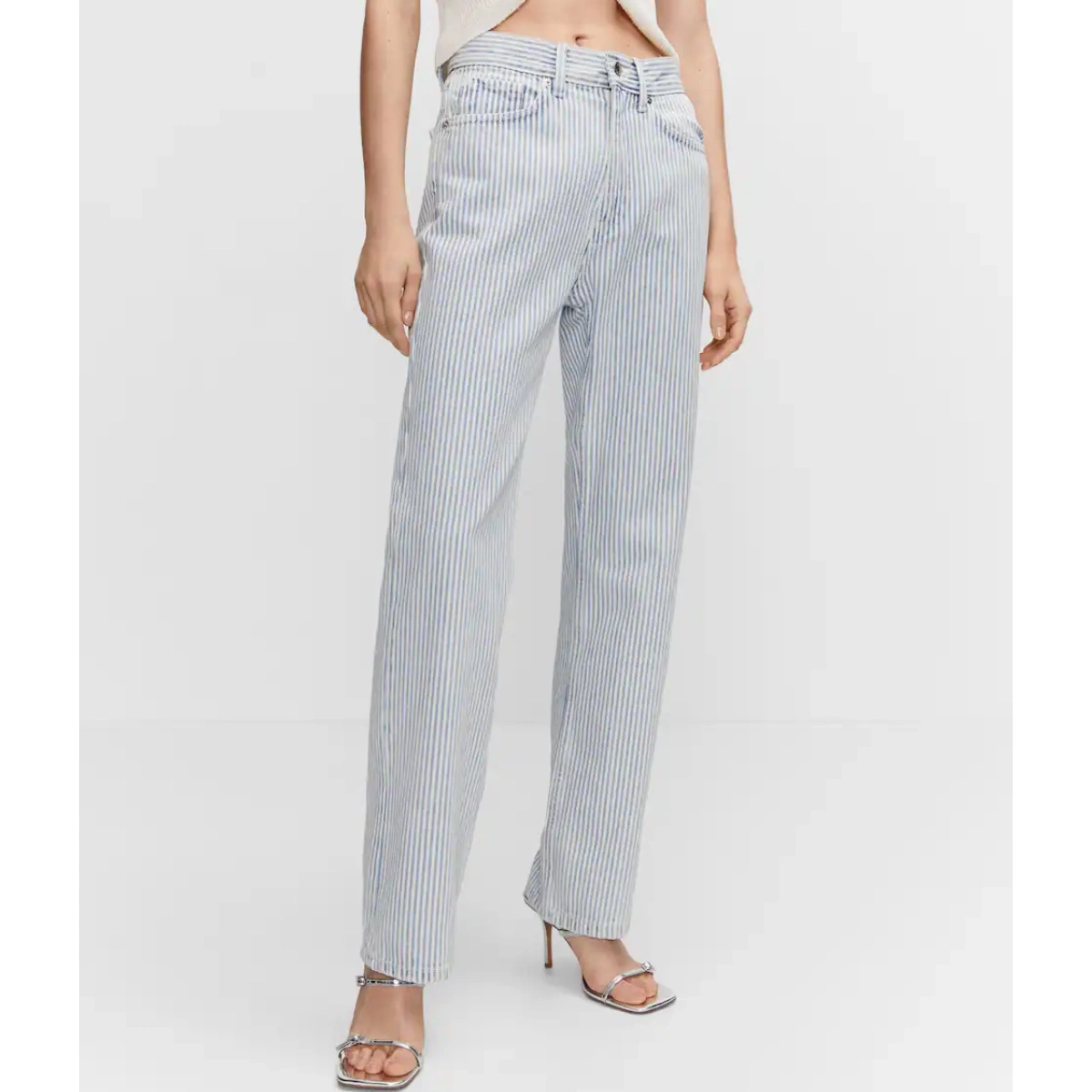 Mango Straight Striped Jeans, €45.99