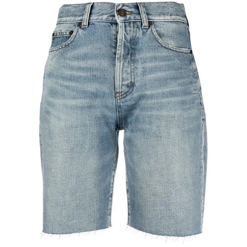 Saint Laurent High-Waist Denim Shorts, €518, Farfetch
