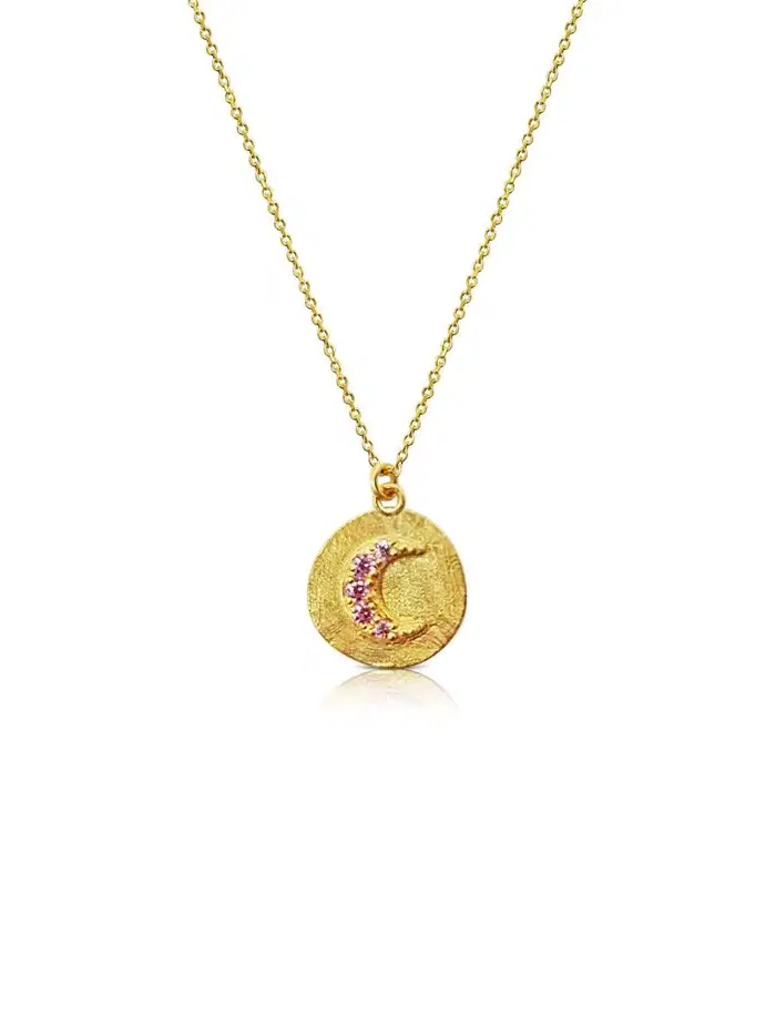 9ct Gold Pink Moon Necklace, €210, Ór Collection