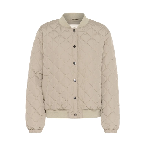 Cream Arwen Quilt Bomber Jacket in Silver Mink, €99.95, Zalando