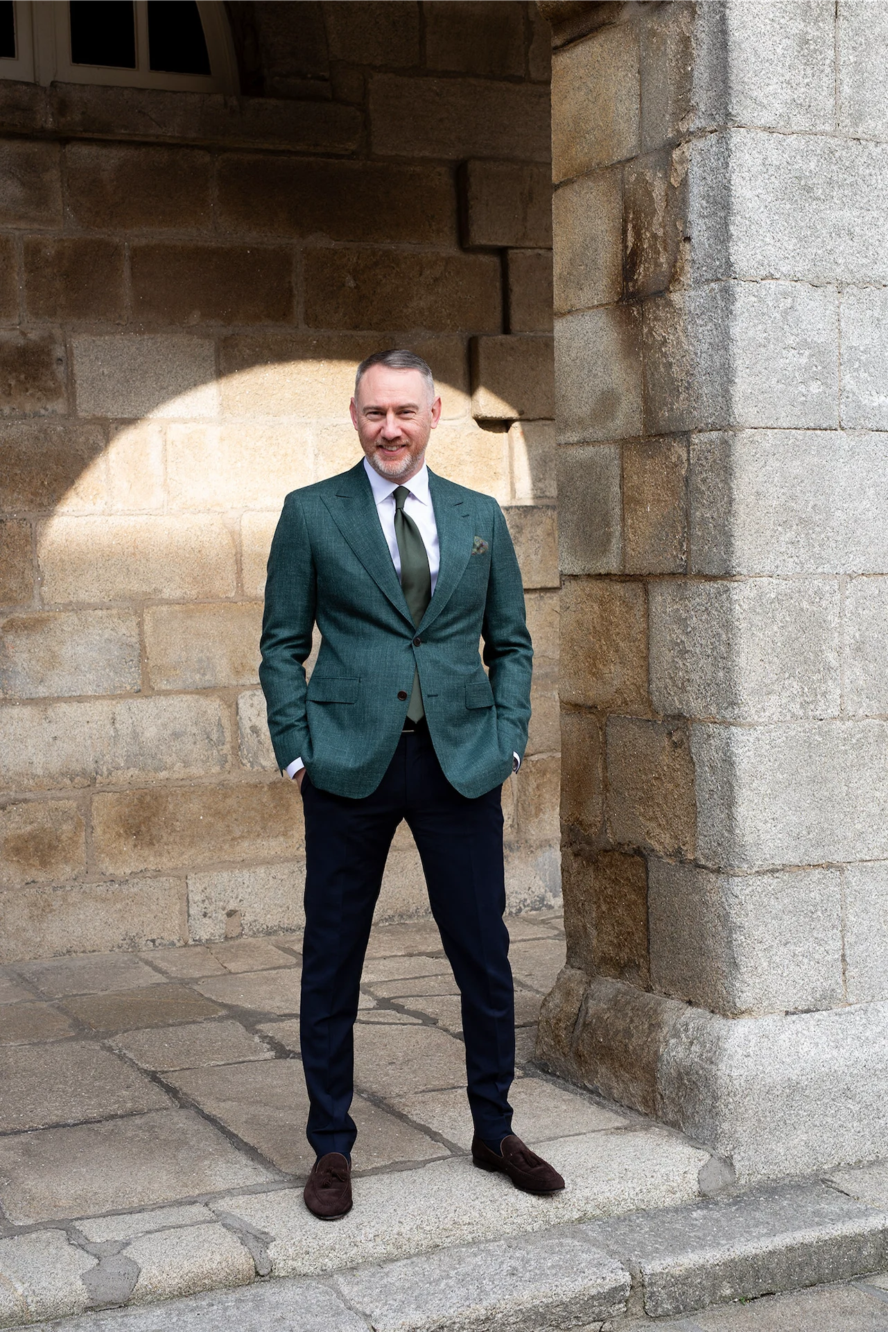 From weatherproof layers to classic knits, an expert shares the essentials every man should have in his wardrobe