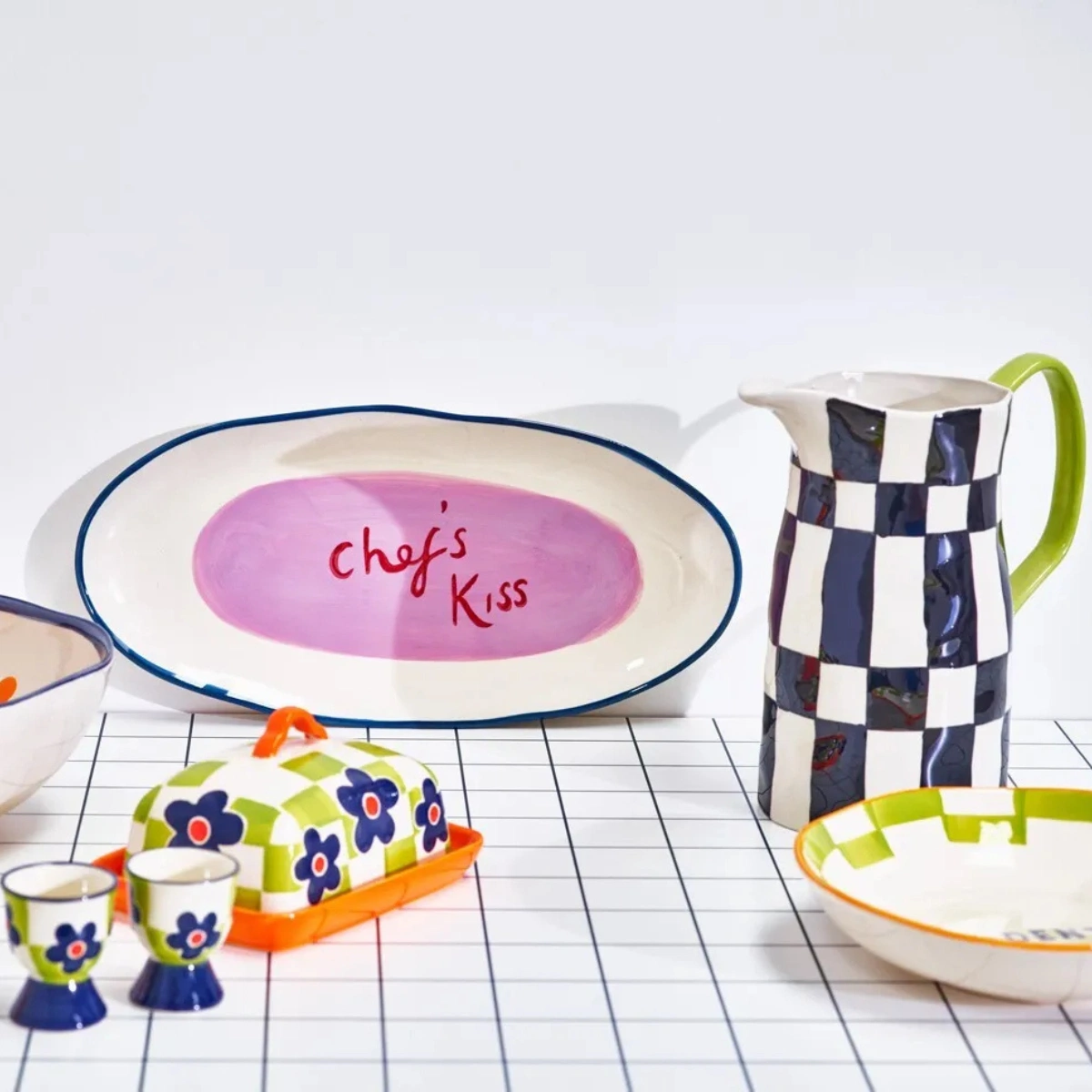 Oliver Bonas Chef's Kiss Purple Ceramic Platter, €39