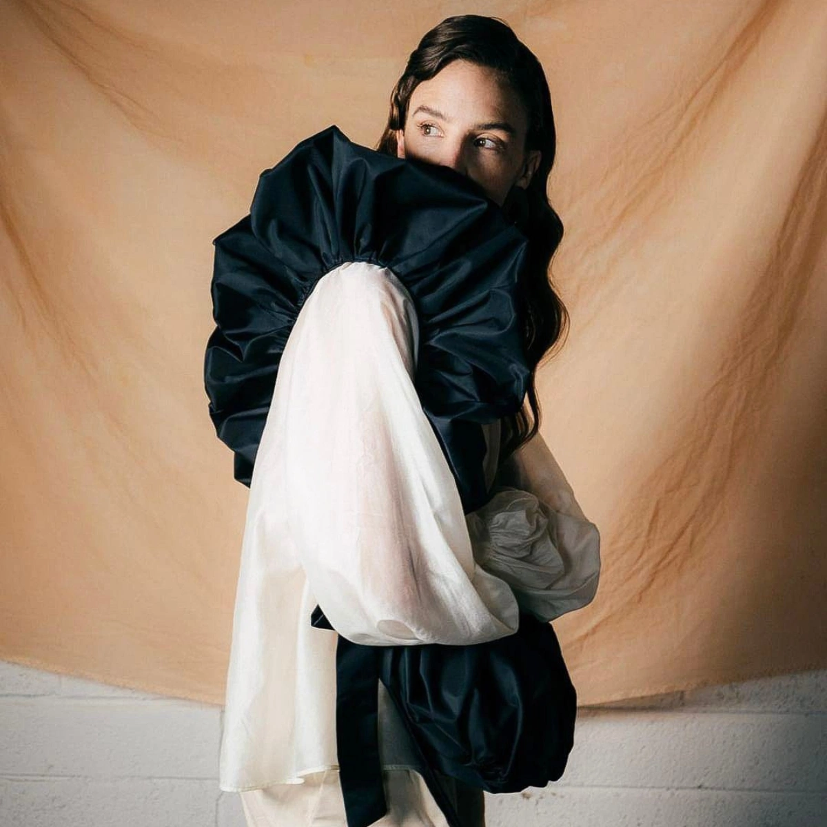 August Night Large Ruche Crossbody In Technical Taffeta, €325