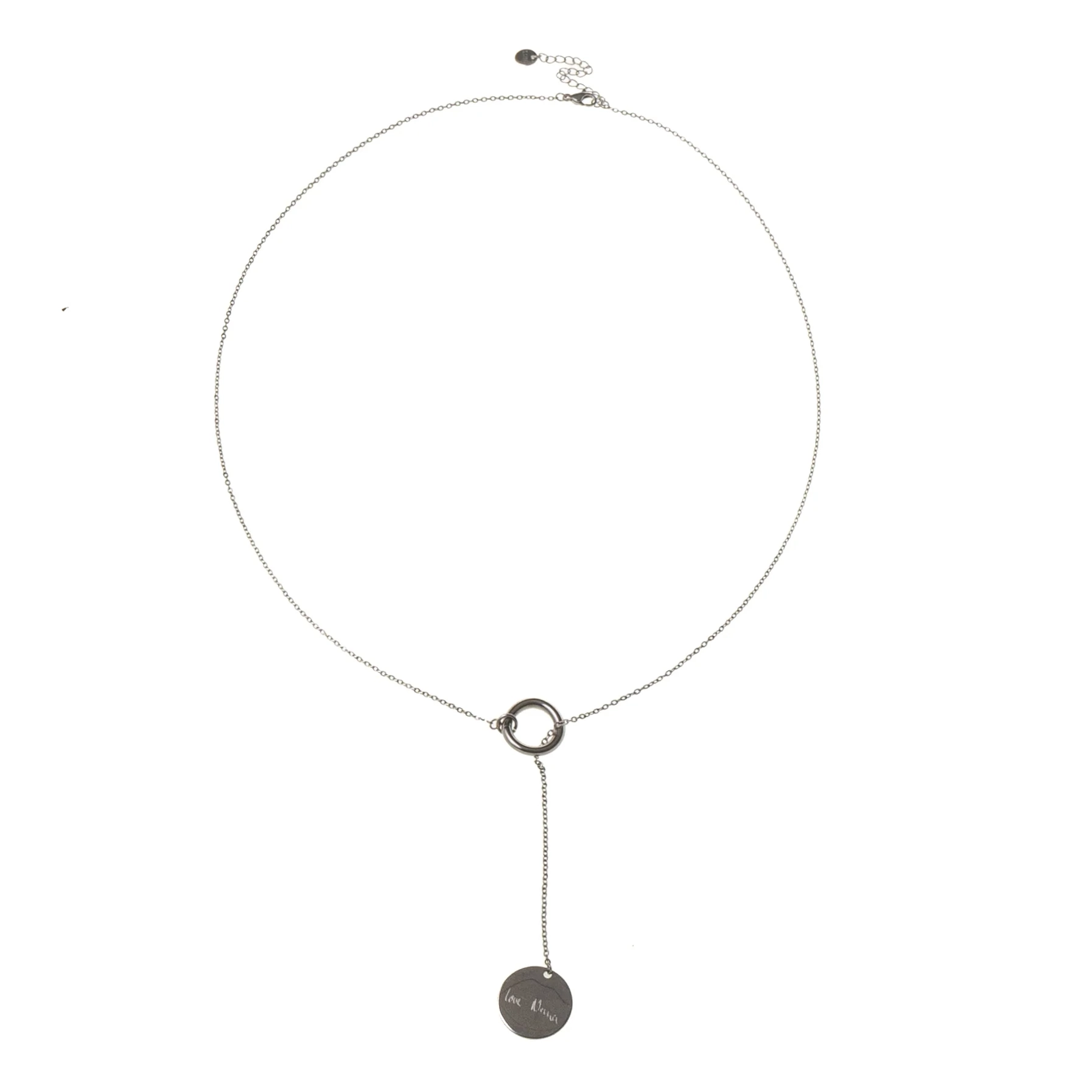Infinity ring and disc necklace, from €60