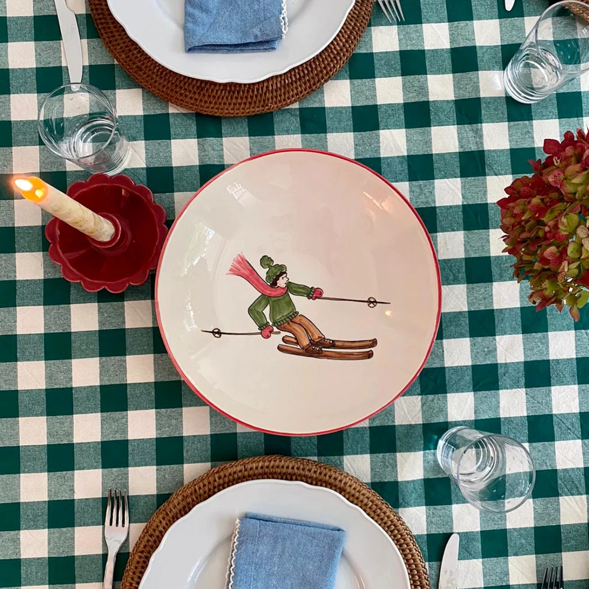 Acquerello St. Moritz Vintage Skier Salad Bowl, €60