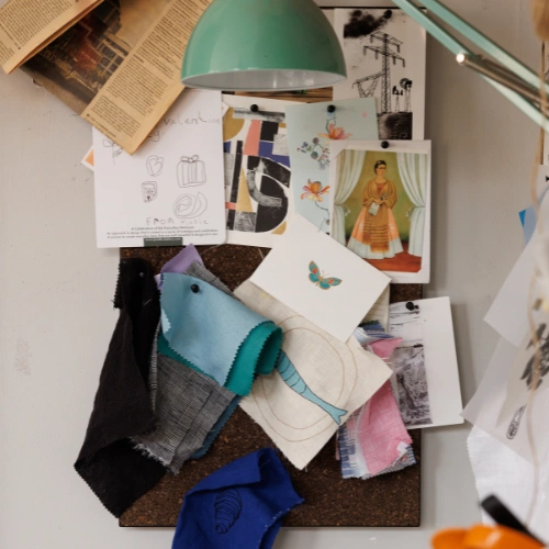 A vision board bursting with inspiration.