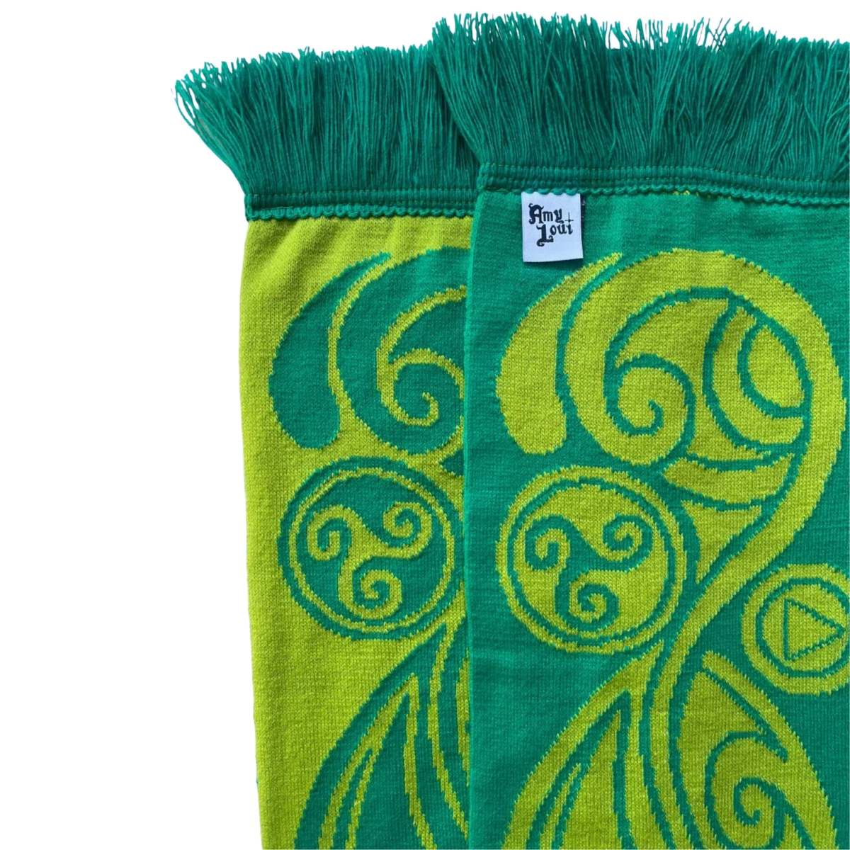 AmyLouiShop Green Swirly Celtic Scarf, €30