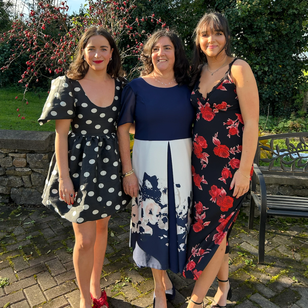 Sarah Finnan with her mum Leslie and sister Meghan